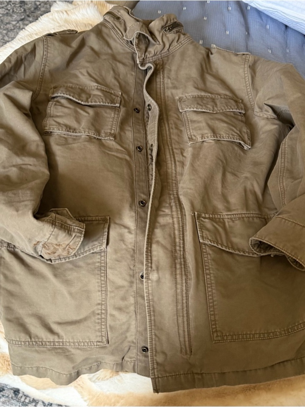 Men's Olive Field Jacket military look